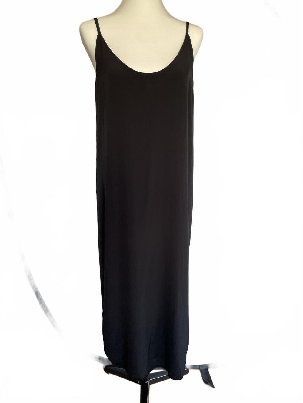 Everlane Black Midi Slip Dress The Ultimate Size 8